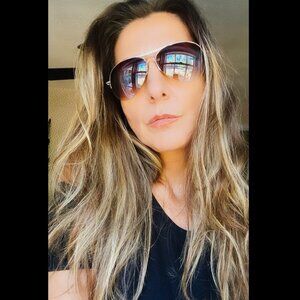 Batali Big Frame Rhinestone Sunglasses - w/Case Excellent